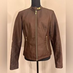 Baccini Brown Leather Jacket